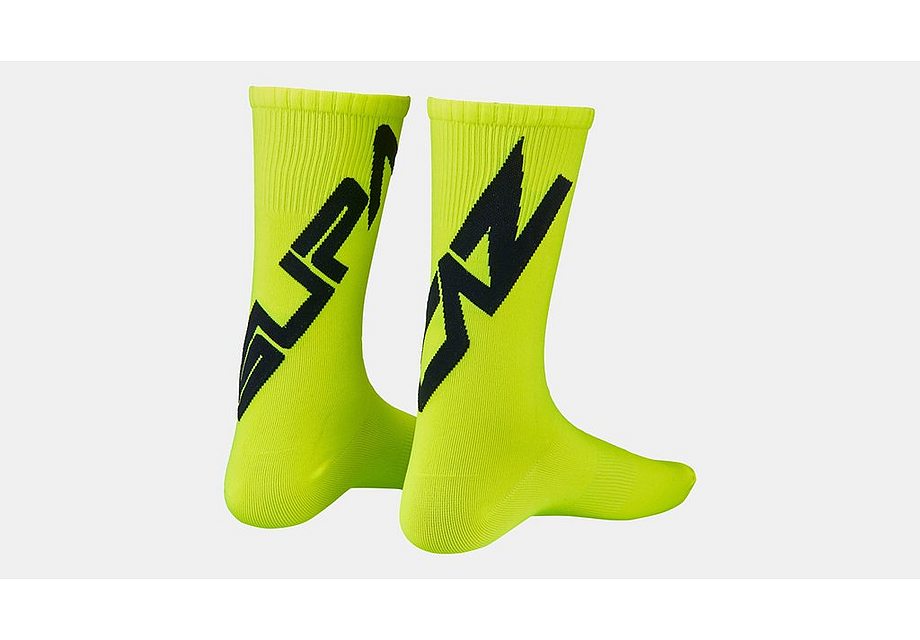 TAGGED SOCK BLK/NEON YEL S