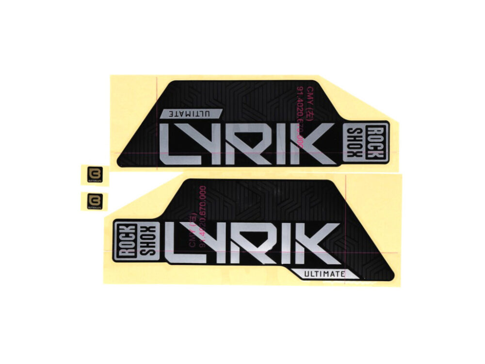 RS REC KIT ADHESIVOS LYRIK ULT FLIGHT ATT PLATA BRILLO (2023+)