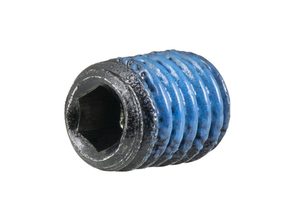 Fastener Trek M6x1.0x8mm Set Screw Blue Nylock Bla