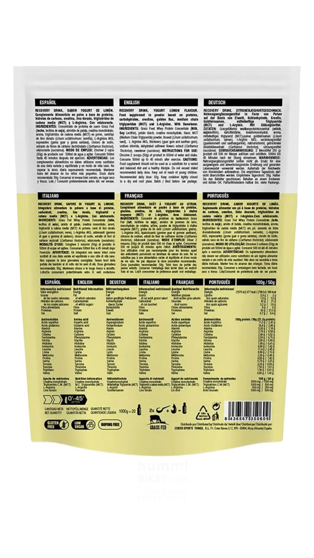 226Ers Recovery Drink 1Kg Yogurt Lemon