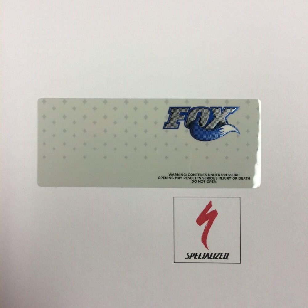DCL FOX MY12 ERA IV RESERVOIR LOWER DECAL (024-02-404)