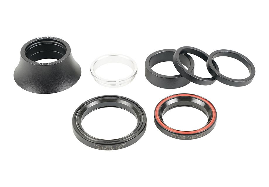 HDS COMPLETE, INTEGRATED, 1-1/8" UPPER, 1-3/8" LOWER, 45X45 DEG, 48MM WIDE / 20MM TALL ALLOY CONE COVER, W/ ALLOY SPACERS (NO CROWN RACE)