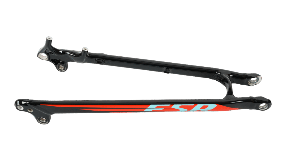 STS MY16 EPIC FSR COMP CARBON 29 WC, ALLOY SEATSTAY, 12X142MM - GLOSS CARBON/ROCKET RED/LIGHT BLUE