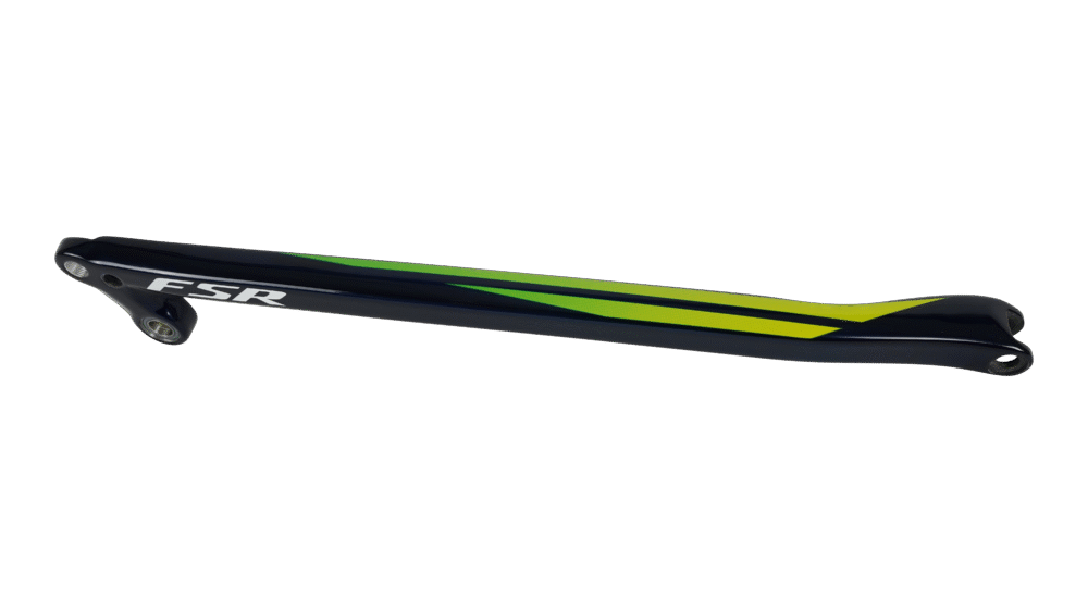 STS MY16 SW SJ FSR (I1) 29/650B FRAME, RIGHT, ALLOY SEATSTAY, 12X142MM - GLOSS BLUE CARB TINT/HYPER-MOTO GREEN FADE/WHITE