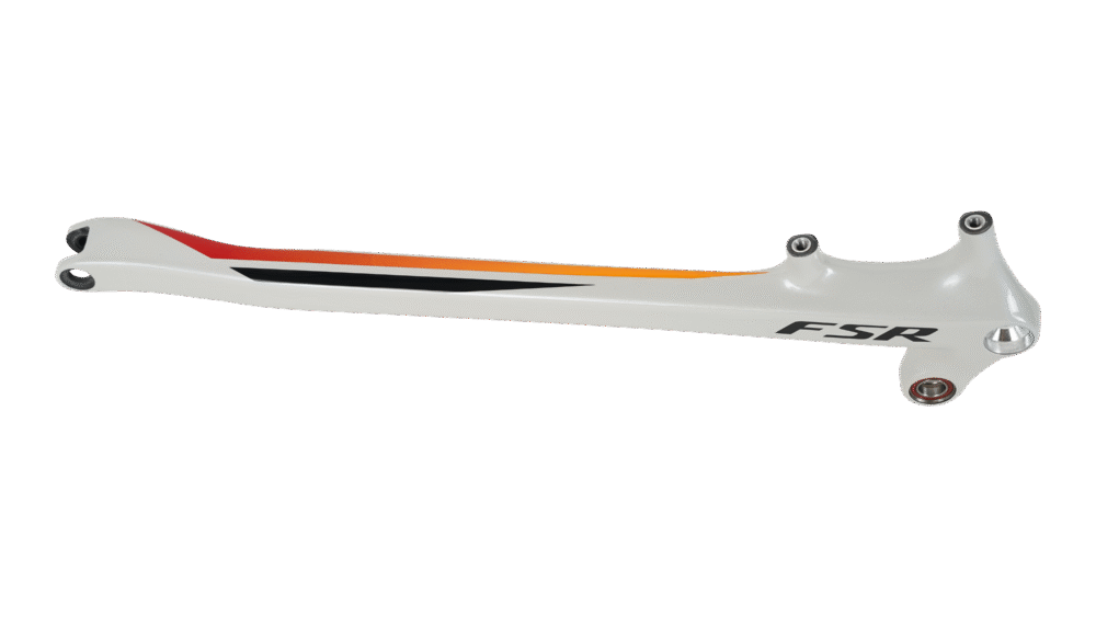 STS MY16 SW SJ FSR (I1) 29/650B FRAME, LEFT, CARBON SEATSTAY, 12X142MM - GLOSS DIRTY WHITE/GALLARDO ORANGE-RED FADE/BLACK