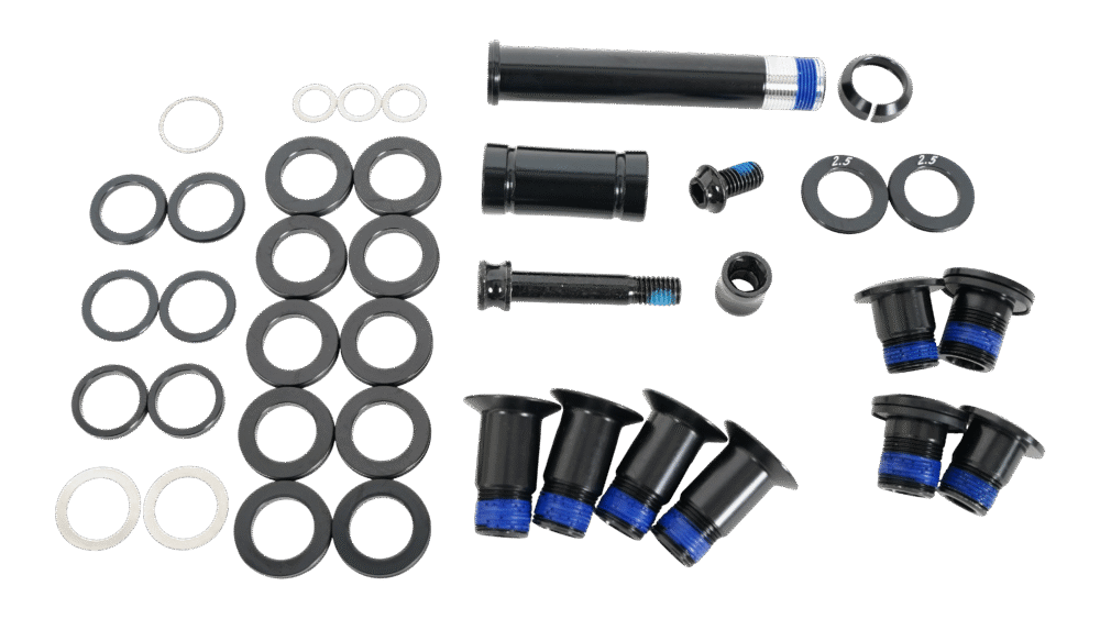 BLT KIT, MY18-19 KENEVO FSR (GEN.1), SUSPENSION PIVOT BOLT KIT (W/ PIVOT SPACERS)