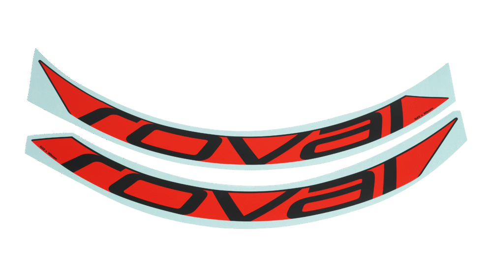 DCL MY18 ROVAL TRAVERSE CARBON 29, 2 DECALS FOR ONE WHEEL - ROCKET RED