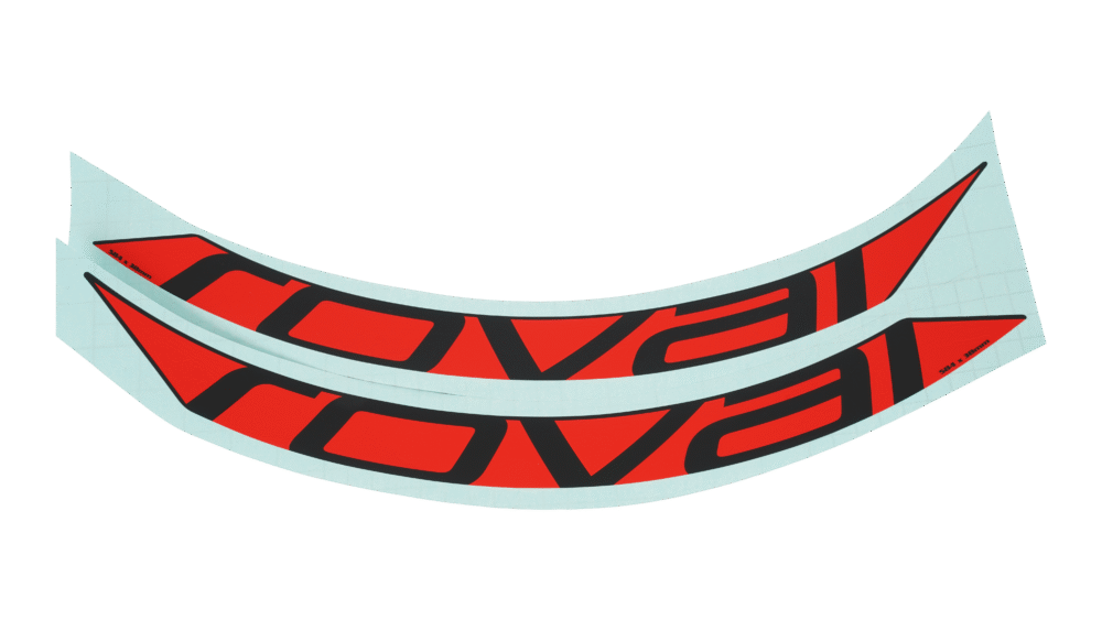 DCL MY18 ROVAL TRAVERSE CARBON 38 650B, 2 DECALS FOR ONE WHEEL - ROCKET RED
