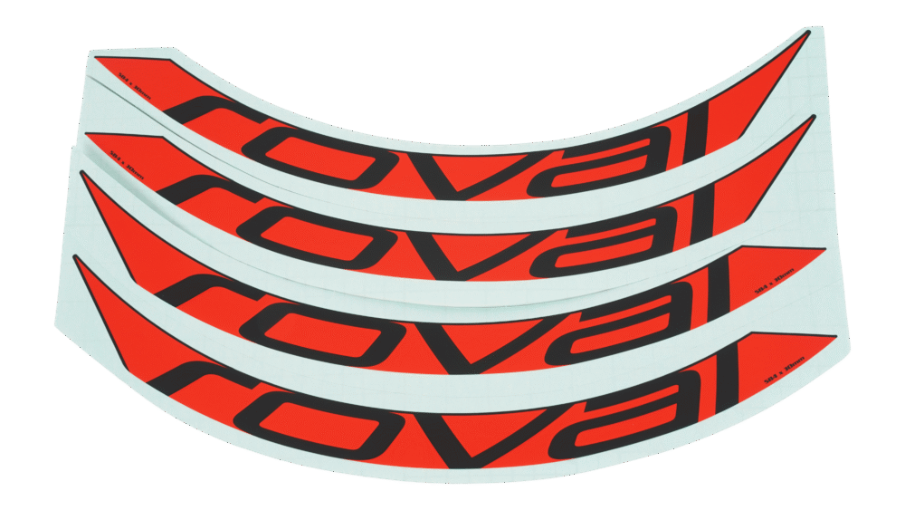 DCL MY18 ROVAL TRAVERSE CARBON 650B, 2 DECALS FOR ONE WHEEL - ROCKET RED