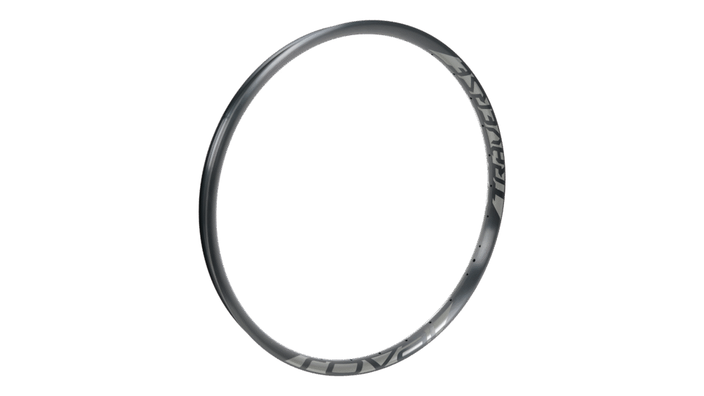 RIM MY18 TRAVERSE 38, 27.5, REAR, ALLOY, 28H, DISC, 38MM INTERNAL - BLACK W/ SATIN CHARCOAL DCL