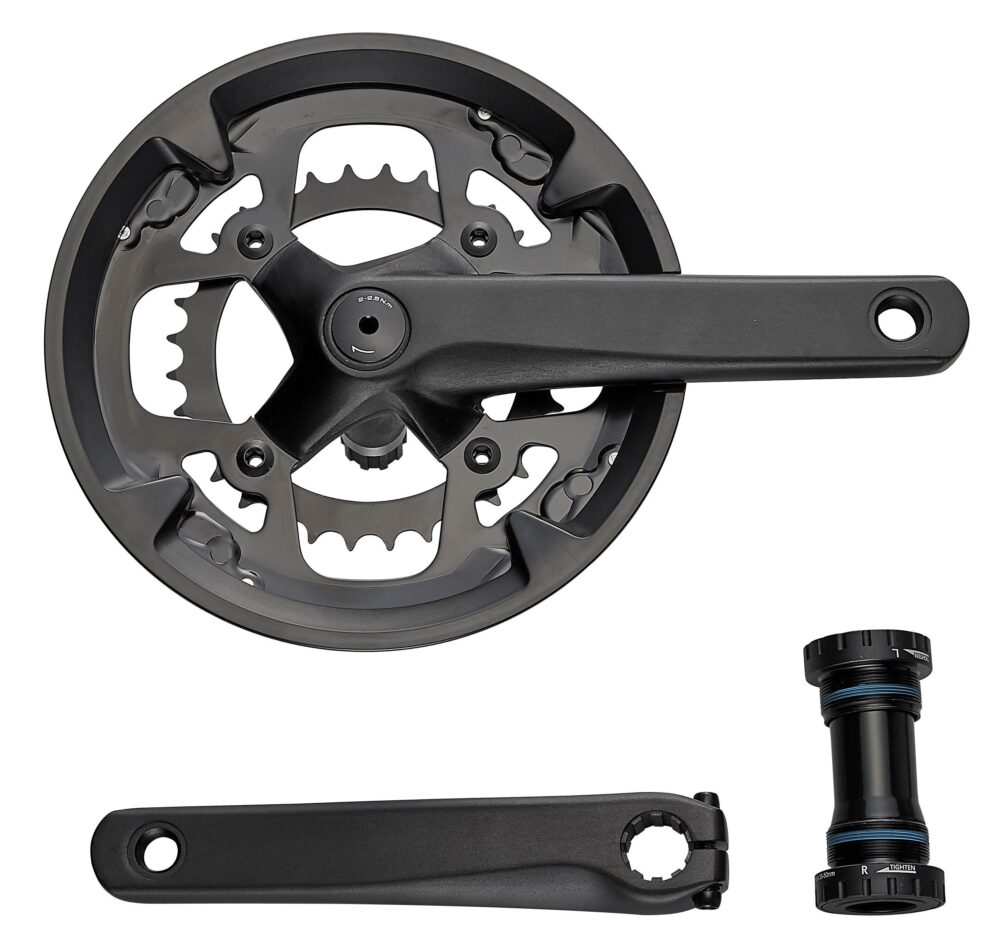 CRK SAMOX, 170MM, CRANKSET, ALLOY, BSA 24MM SPINDLE, 104BCD, 48/32T RINGS, 2X10-SPD, W/ CG (TAF36-248SS-P) (Replaced by S221600030)