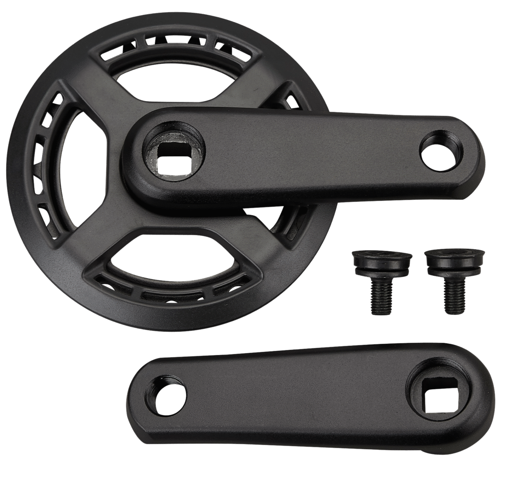 CRK KIDS, 95MM, L+R ARMS, ALLOY, SQUARE-TAPER, 26T RIVETED RING, SINGLE SPD, W/ CHAINRING GUARD (NO BB)