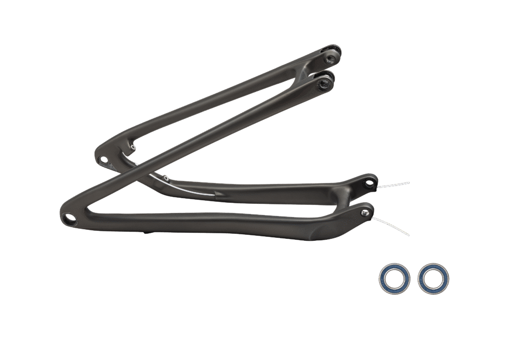 CHS MY23 SW SJ, REAR STAY ASSEMBLY, CARBON, 12X148MM, 442MM FOR S5-S6  - BLKPRL/BRSHBLKCP