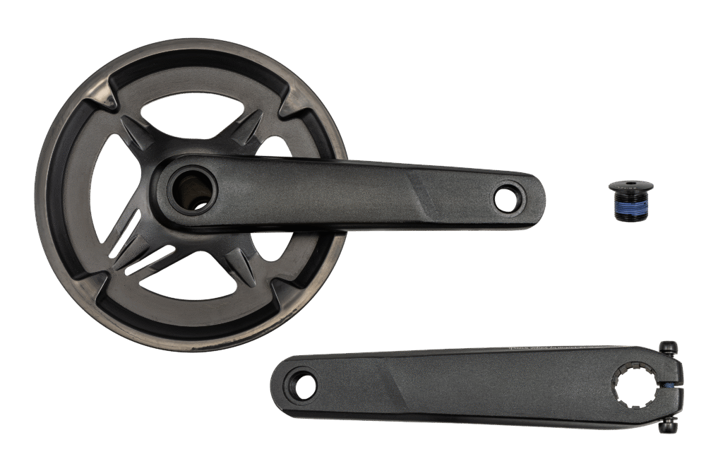 CRK SAMOX 2-PIECE, 170MM, L + R ARMS, ALLOY, 24MM SPINDLE, DM, 40T, 1X10-SPD, CL 47MM, BLK, W/CG (NO BB)