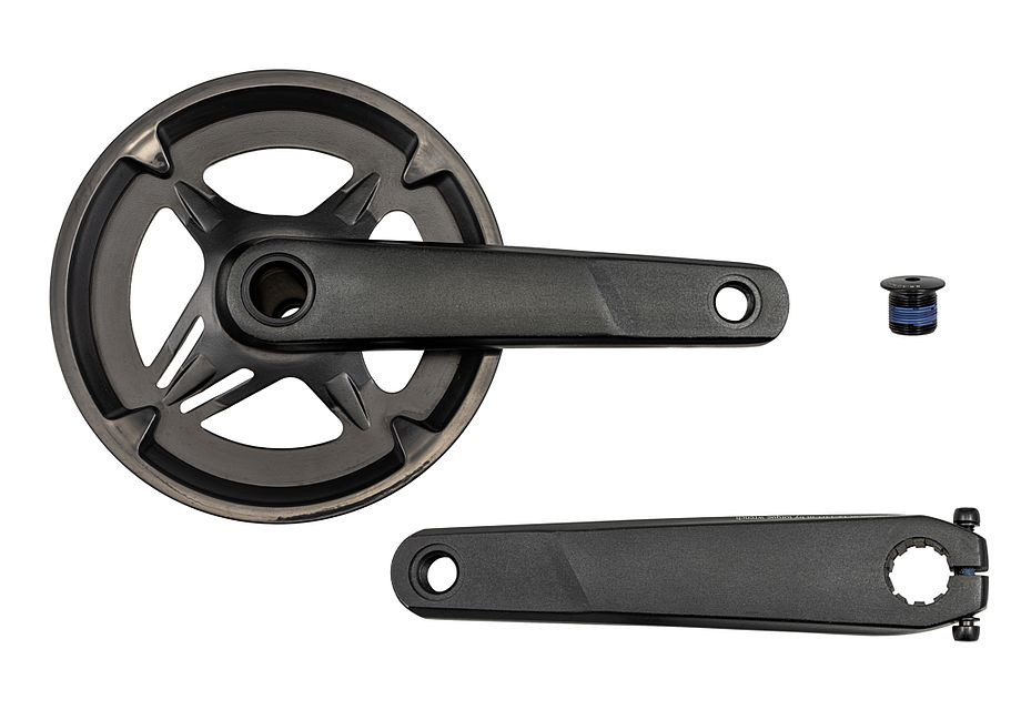 Alternative view of CRK SAMOX 2-PIECE, 170MM, L + R ARMS, ALLOY, 24MM SPINDLE, DM, 40T, 1X10-SPD, CL 47MM, BLK, W/CG (NO BB)