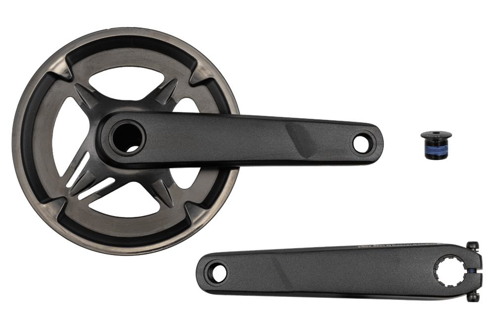 CRK SAMOX 2-PIECE, 175MM, L + R ARMS, ALLOY, 24MM SPINDLE, DM, 40T, 1X10-SPD, CL 47MM, BLK, W/CG (NO BB)