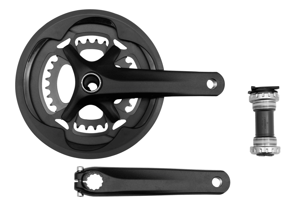 CRK SUB-COMPACT, 165MM, CRANKSET, ALLOY, BSA 24MM SPINDLE, 4-BOLT, 110/80MM BCD, 48/32T RINGS, 2X11-SPD, W/ BB AND CG