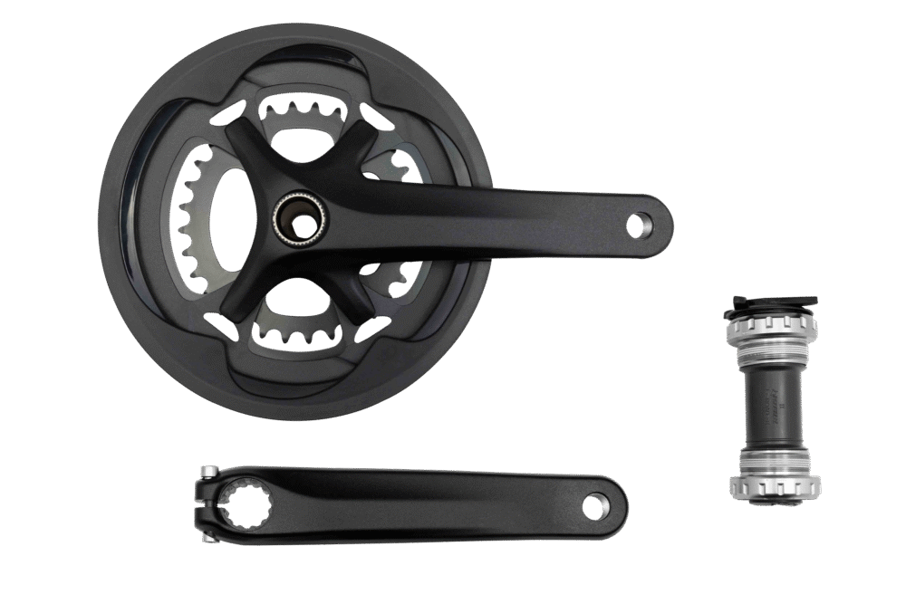 CRK SUB-COMPACT, 175MM, CRANKSET, ALLOY, BSA 24MM SPINDLE, 4-BOLT, 110/80MM BCD, 48/32T RINGS, 2X11-SPD, W/ BB AND CG