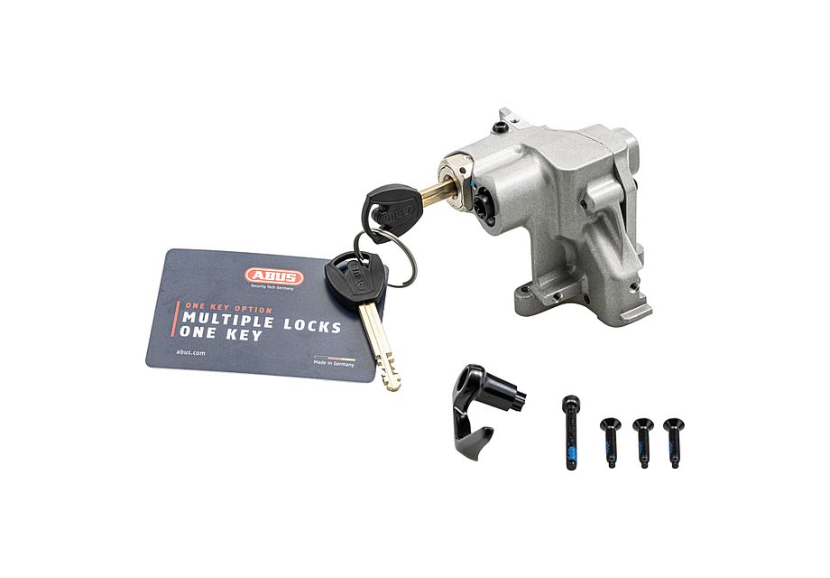 Alternative view of ELE LOCK, VADO/COMO (GEN.2), LOWER BATTERY MOUNT ASSEMBLY, W/ ABUS XPLUS LOCK