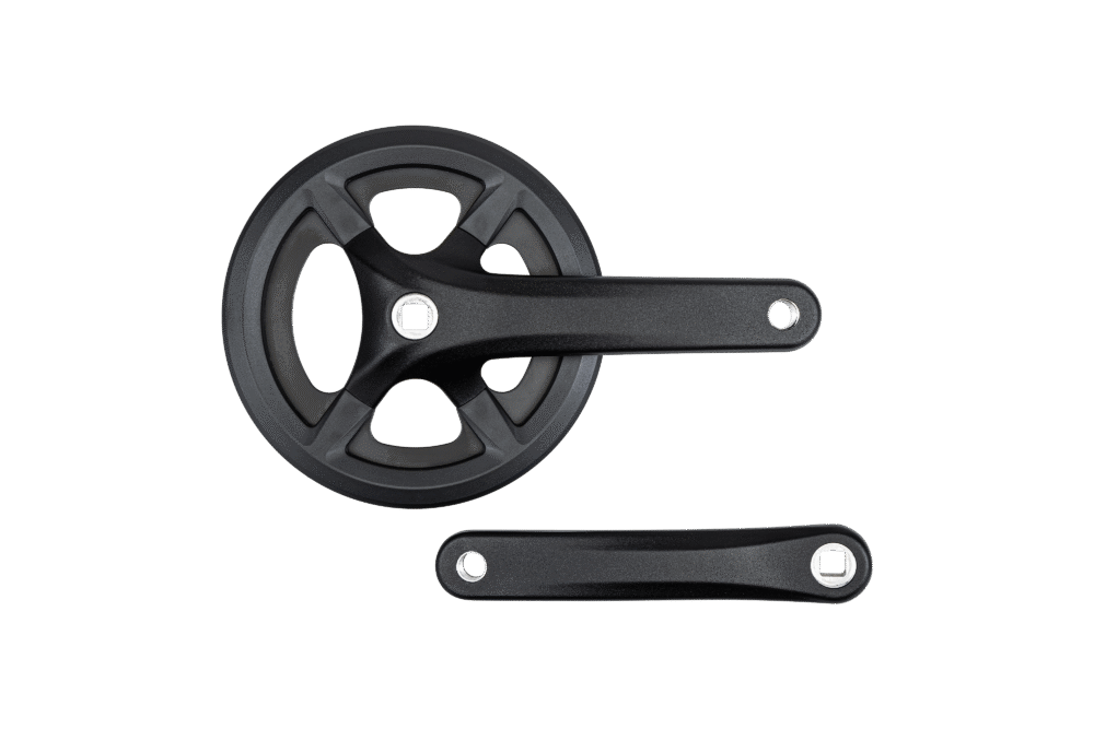 CRK PW 3-PIECE, 170MM, L+R ARMS, ALLOY, SQUARE-TAPER, 4-BOLT ASSYMTERIC, 40T RING, 1X11-SPD, 48MM CL, W/ DUAL CHAINGUARD, BLACK