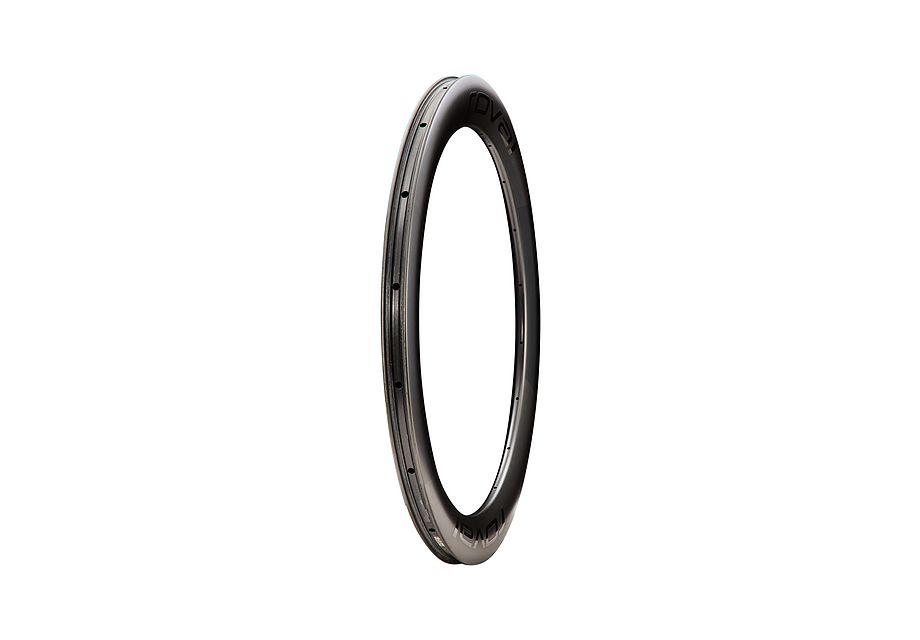 Alternative view of RIM MY26 RAPIDE SPRINT CLX, 700C, FRONT, 18H, 21MM INTERNAL, 63MM DEPTH (CR2374) - SATIN CARBON W/ BLACK CHROME DCL