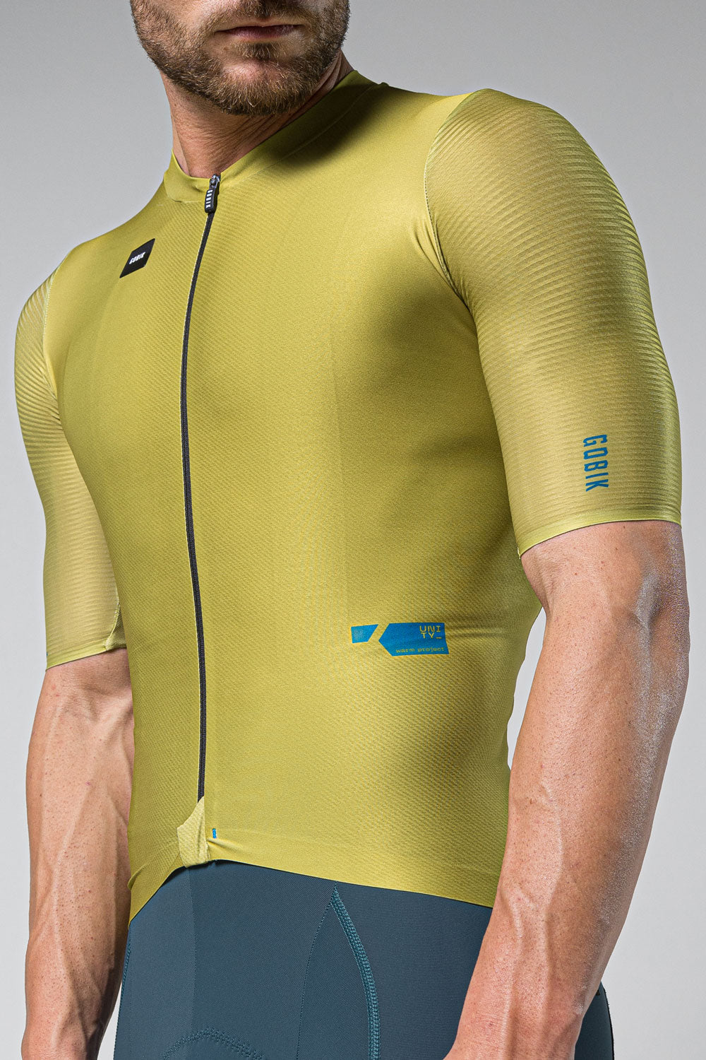 Alternative view of Maillot Manga Corta Attitude 2.0 Hombre Split Green - L