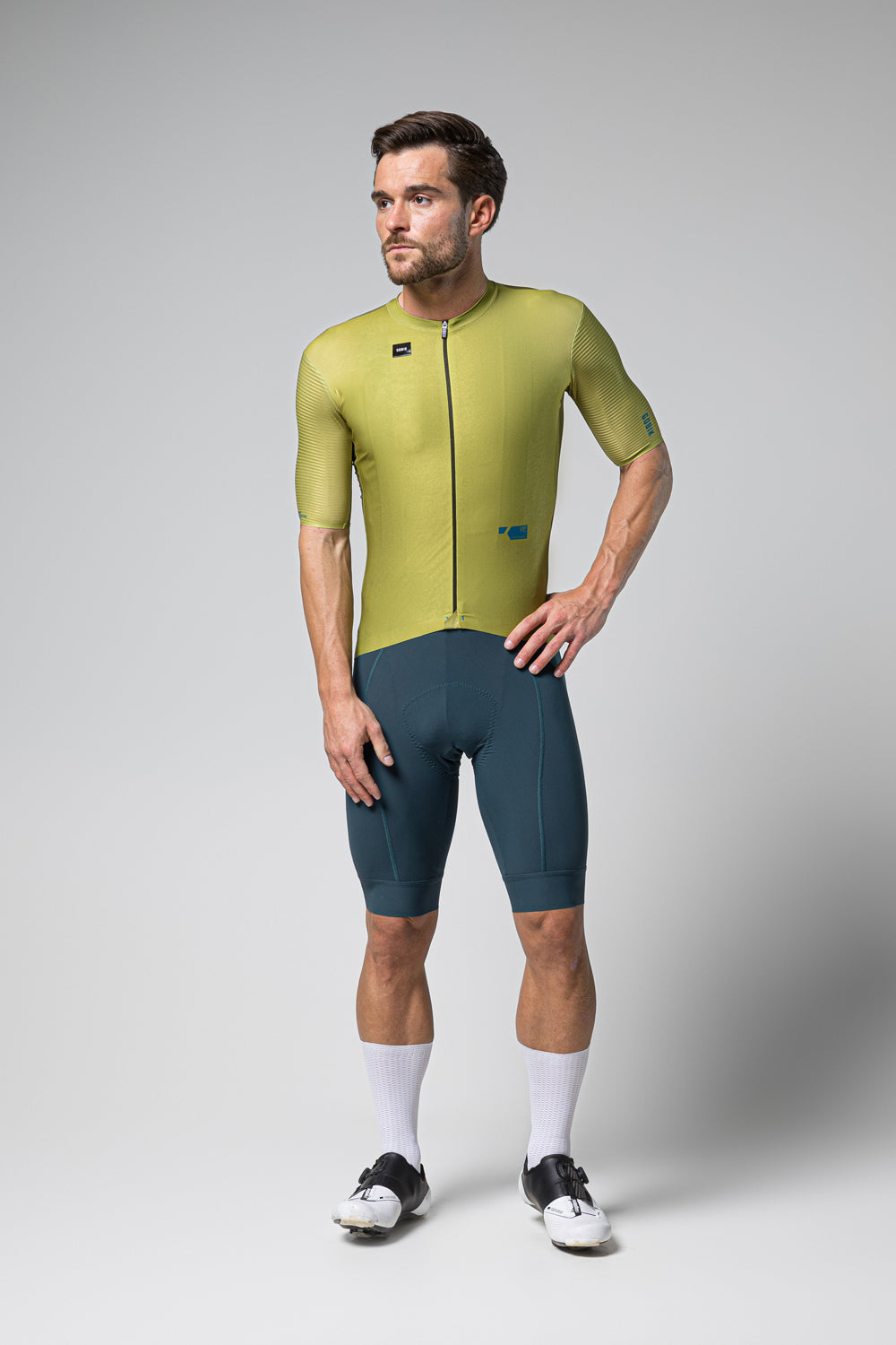 Maillot Manga Corta Magnitude Hombre Split Green - L