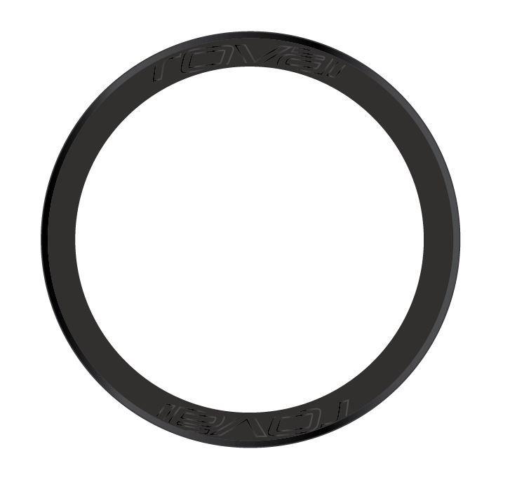 RIM MY17 CLX 64, 700C, FRONT, CARBON, 16H, RIM BRAKE, 20.7MM INTERNAL - SATIN CARBON W/ GLOSS BLACK DCL