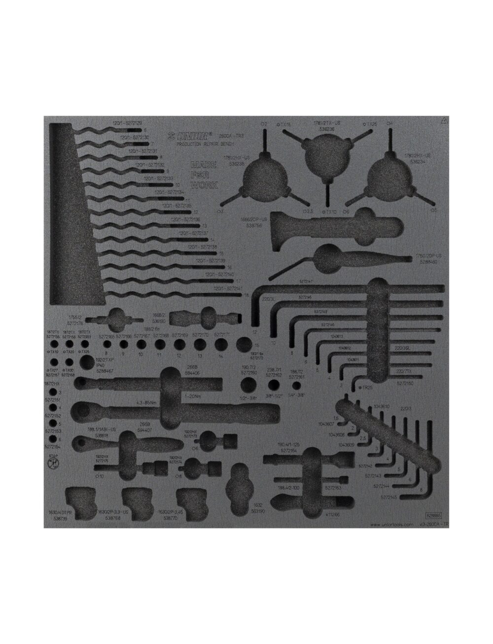 Unior Production Bench Drawer - 3 Tool Tray