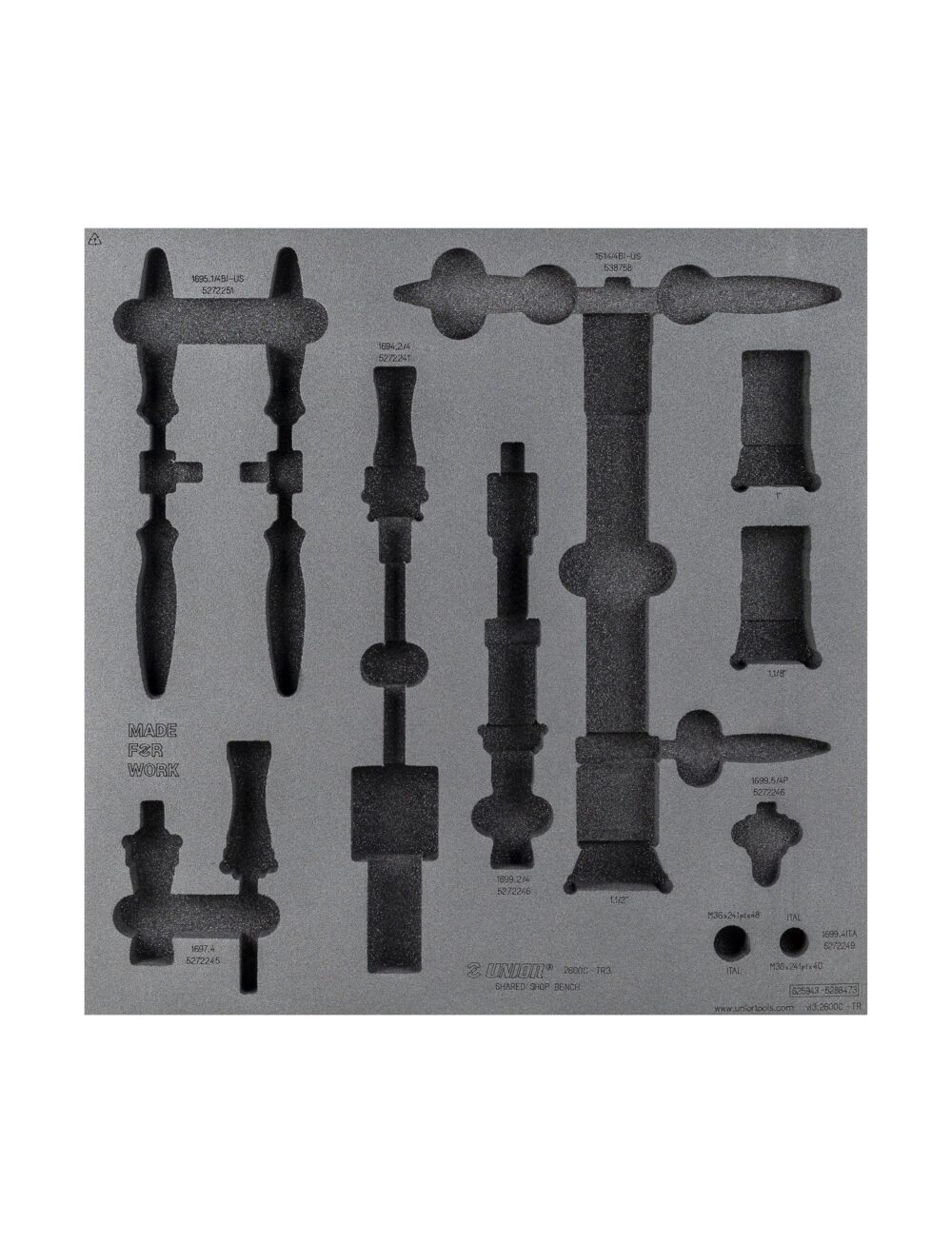 Unior Shared Bench Drawer - 3 Tool Tray