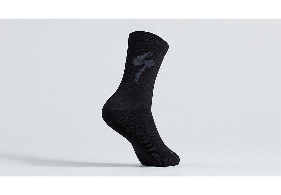 Specialized Cotton Tall Logo Sock Blk L