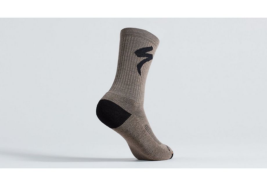 Specialized Merino Midweight Tall Logo Sock Blk L