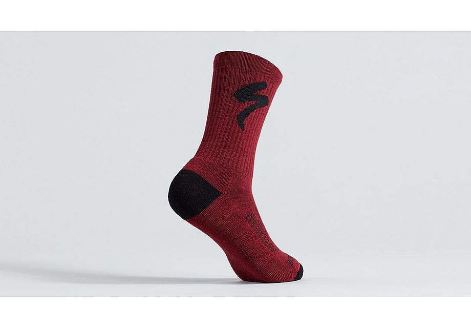 Specialized Merino Midweight Tall Logo Sock Mrn L
