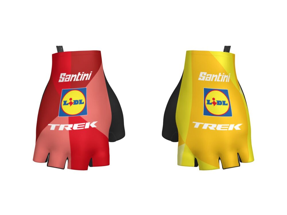 Guantes de ciclismo unisex Lidl-Trek fabricados por Santini