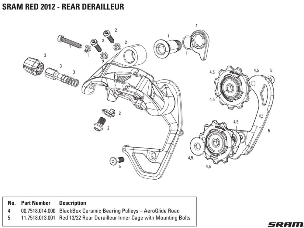 SRM CAMBIO NEW RED 10V AERO GLIDE**