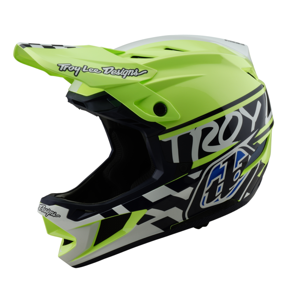 D4 POLYACRYLITE HELMET FIFTY-50 NAVY/GLO YELLOW XL