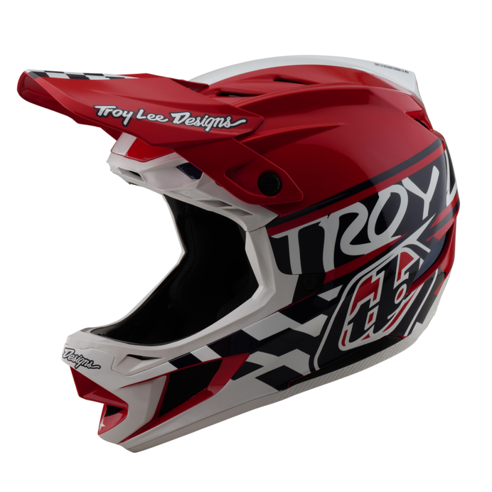 D4 POLYACRYLITE HELMET FIFTY-50 WHITE/RED XL