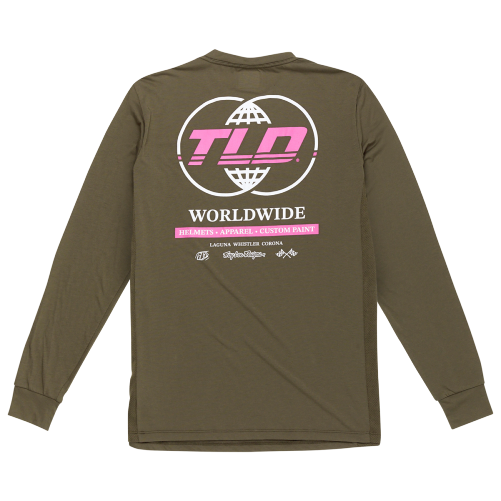 SKYLINE LONG SLEEVE RIDE TEE WORLDWIDE CAPER XL
