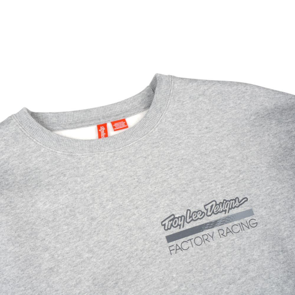 TROY LEE DESIGNS FACTORY RACING CREWNECK GRAY HEATHER