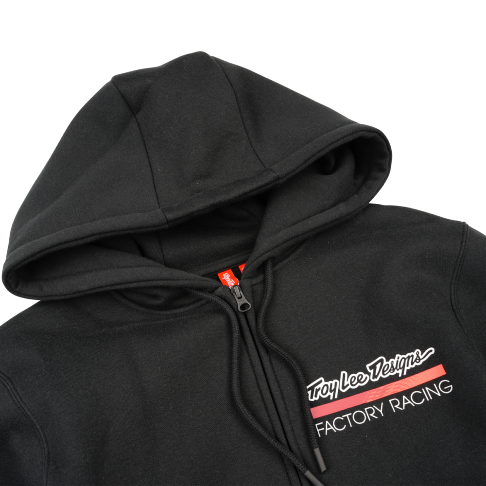TROY LEE DESIGNS FACTORY RACING ZIP UP HOODIE BLACK / RED