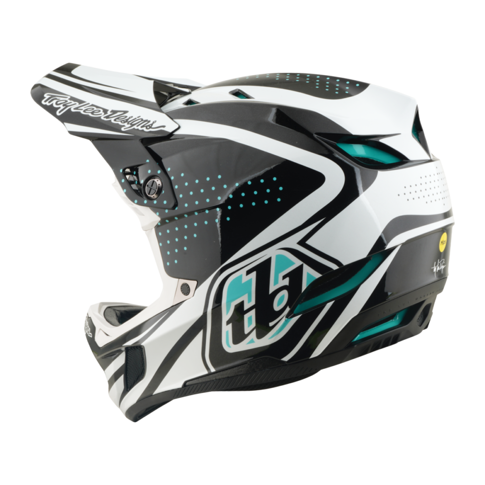 D4 POLYACRYLITE HELMET THE LINE CHARCOAL/WHITE XL