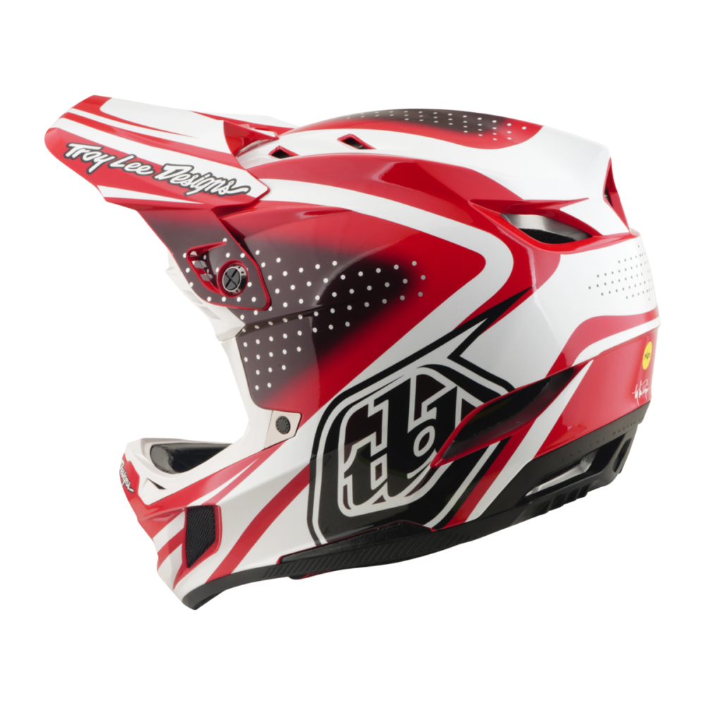 D4 POLYACRYLITE HELMET THE LINE FIRE/WHITE
