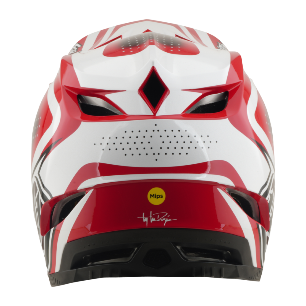 D4 POLYACRYLITE HELMET THE LINE FIRE/WHITE - Imagen 2