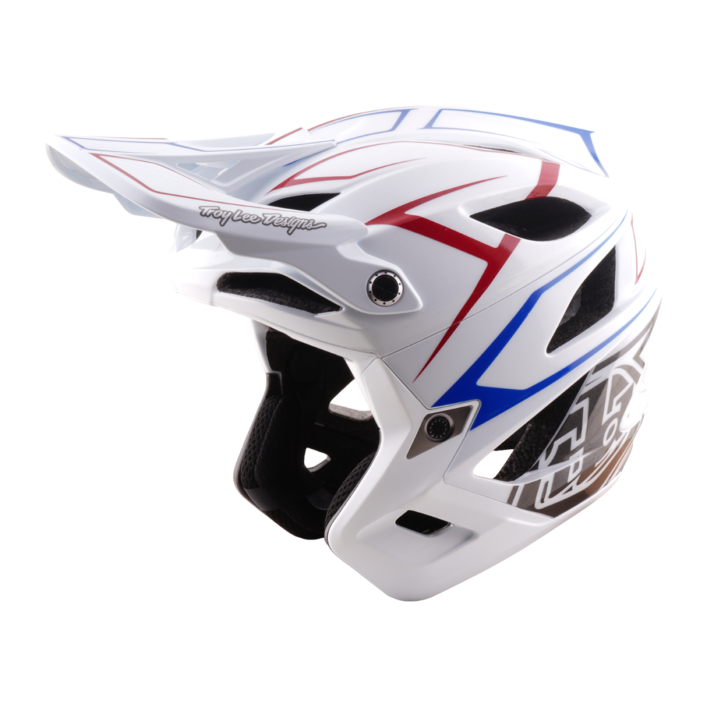 STAGE STUNT HELMET PINSTRIPE WHITE XL/2X